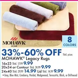Boscov's MOHAWK Legacy Rugs offer