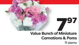 Weis Markets Value Bunch of Miniature Carnations & Poms offer