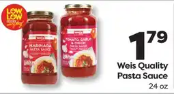 Weis Markets Weis Quality Pasta Sauce offer