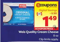 Weis Markets Weis Quality Cream Cheese offer