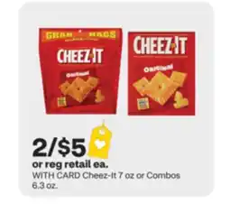 CVS Cheez-It 7 oz or Combos 6.3 oz offer
