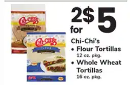 ACME Chi-Chi's Flour Tortillas 12 oz. pkg. Whole Wheat Tortillas 16 oz. pkg offer