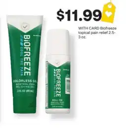 CVS Biofreeze topical pain relief offer