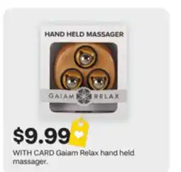 CVS Gaiam Relax hand held massager offer