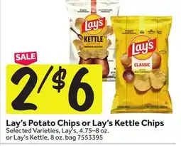 Stop&Shop Lay's Potato Chips or Lay's Kettle Chips offer