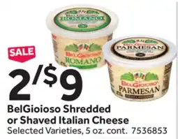 Stop&Shop BelGioioso Shredded or Shaved Italian Cheese offer