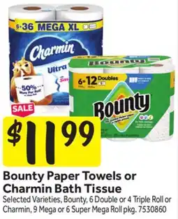 Stop&Shop Bounty Paper Towels or Charmin Bath Tissue offer