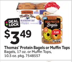 Stop&Shop Thomas' Protein Bagels or Muffi n Tops offer