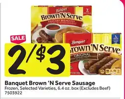 Stop&Shop Banquet Brown'N Serve Sausage offer