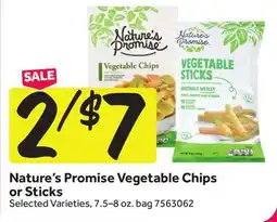 Stop&Shop Nature's Promise Vegetable Chips or Sticks offer