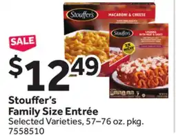 Stop&Shop Stouffer's Family Size Entrée offer