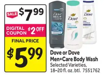 Stop&Shop Dove or Dove Men + Care Body Wash offer