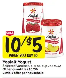 Stop&Shop Yoplait Yogurt offer