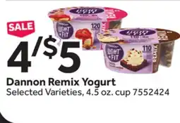 Stop&Shop Dannon Remix Yogurt offer
