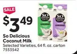 Stop&Shop So Delicious Coconut Milk offer
