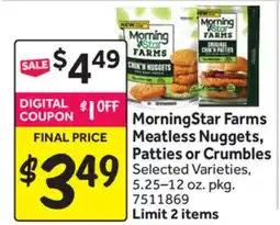 Stop&Shop MorningStar Farms Meatless Nuggets, Patties or Crumbles offer