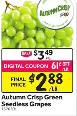 Stop&Shop Autumn Crisp Green Seedless Grapes offer