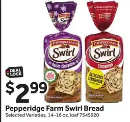 Stop&Shop Pepperidge Farm Swirl Bread offer
