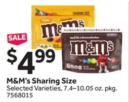 Stop&Shop M & M' s Sharing Size offer