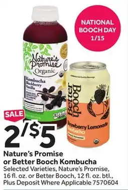 Stop&Shop Nature's Promise or Better Booch Kombucha offer