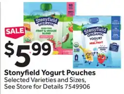Stop&Shop Stonyfield Yogurt Pouches offer