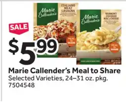 Stop&Shop Marie Callender's Meal to Share offer
