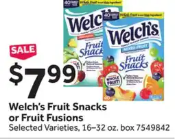 Stop&Shop Welch's Fruit Snacks or Fruit Fusions offer