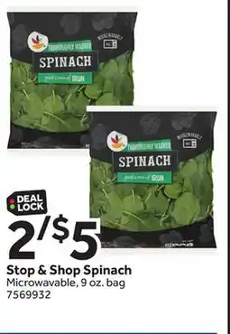 Stop&Shop Stop & Shop Spinach Microwavable offer