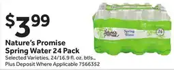 Stop&Shop Nature's Promise Spring Water offer