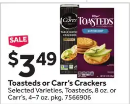 Stop&Shop Toasteds or Carr's Crackers offer