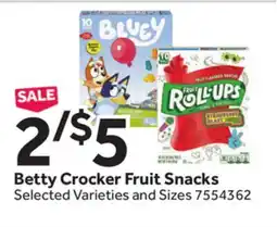Stop&Shop Betty Crocker Fruit Snacks offer