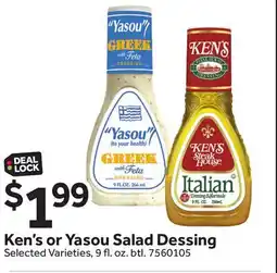 Stop&Shop Ken's or Yasou Salad Dessing offer