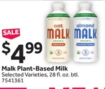Stop&Shop Malk Plant-Based Milk offer