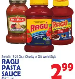 Bravo Supermarkets RAGU PASTA SAUCE, 45 Oz. Jar offer