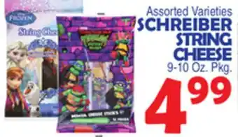 Bravo Supermarkets SCHREIBER STRING CHEESE offer