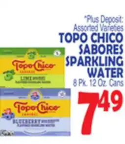 Bravo Supermarkets TOPO CHICO SABORES SPARKLING WATER offer