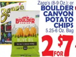 Bravo Supermarkets BOULDER CANYON POTATO CHIPS, 5.25-6 Oz. Bag offer