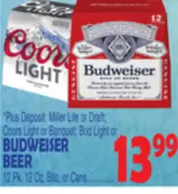Bravo Supermarkets BUDWEISER BEER offer