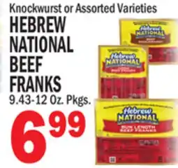 Bravo Supermarkets HEBREW NATIONAL BEEF FRANKS offer