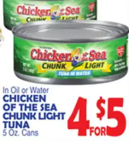 Bravo Supermarkets CHICKEN OF THE SEA CHUNK LIGHT TUNA offer