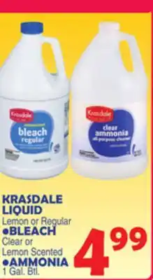 Bravo Supermarkets KRASDALE LIQUID Lemon or Regular offer