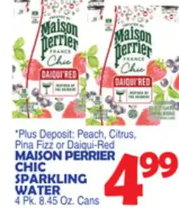 Bravo Supermarkets PERRIER CHIC SPARKLING WATER offer