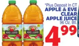 Bravo Supermarkets APPLE & EVE CLEAR APPLE JUICE offer