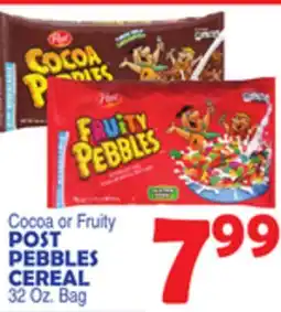 Bravo Supermarkets POST PEBBLES CEREAL offer