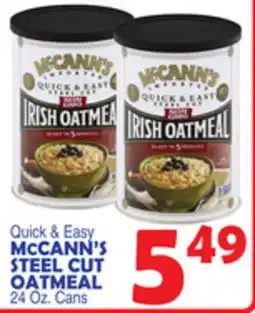 Bravo Supermarkets MC CANN'S STEEL CUT OATMEAL offer