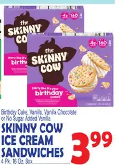 Bravo Supermarkets SKINNY COW ICE CREAM SANDWICHES offer
