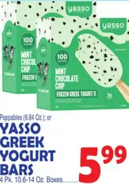Bravo Supermarkets YASSO GREEK YOGURT BARS offer