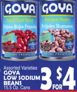 Bravo Supermarkets GOYA LOW SODIUM BEANS offer