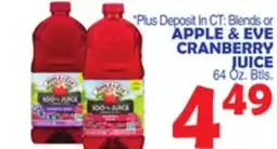 Bravo Supermarkets APPLE & EVE CRANBERRY JUICE offer