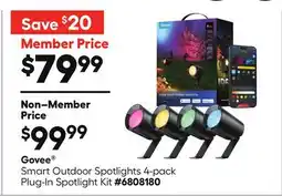 Lowe's Govee Smart Outdoor Spotlights 4-pack Plug-In Spotlight Kit offer